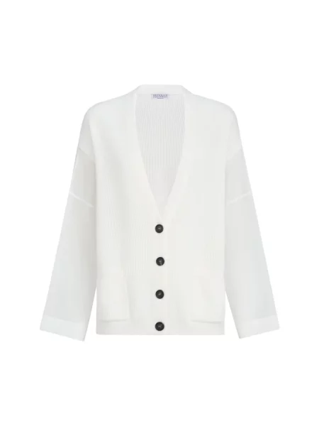 Sweter Brunello Cucinelli biały