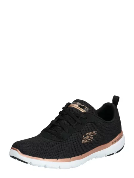 SKECHERS Nízke tenisky Flex Appeal svetlobéžová čierna