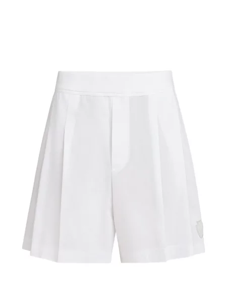 Pantaloni scurți Brunello Cucinelli stretch cu autograf alb