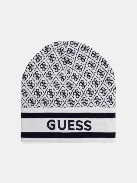 Шапка Guess SEVYN тъмносиньо сиво