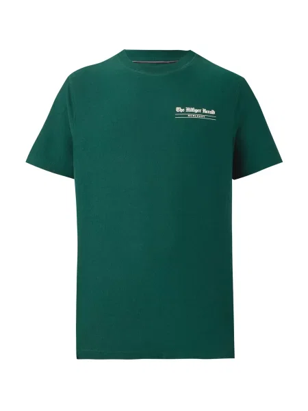 TOMMY HILFIGER Tricou Herald verde alb