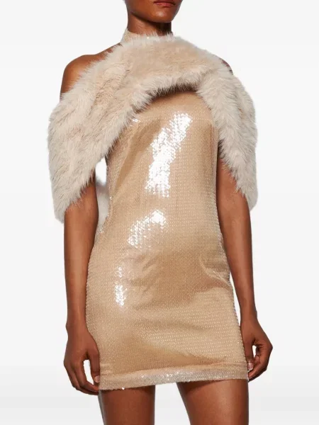 Mała sukienka mini David Koma z cekinami garniturowa