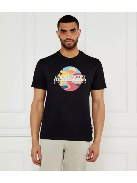 Napapijri Tricou S-VALDOR SS | Relaxed fit negru