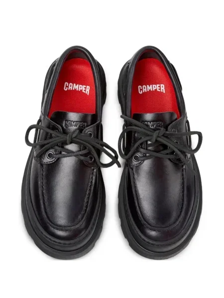Pantofi loafer Camper cu șireturi din piele negru
