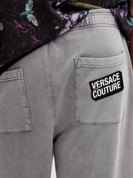Спортивні штани Versace Jeans Couture з аплікацією сірий