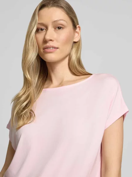 T-shirt o kroju loose fit z mieszanki S.oliver Red Label różowa