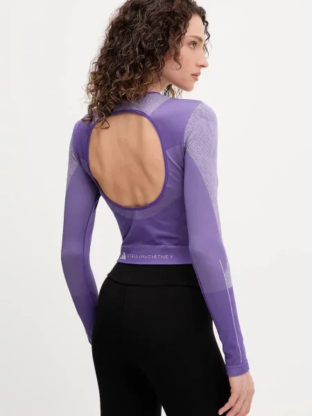 Tricou mânecă lungă Adidas By Stella Mccartney violet