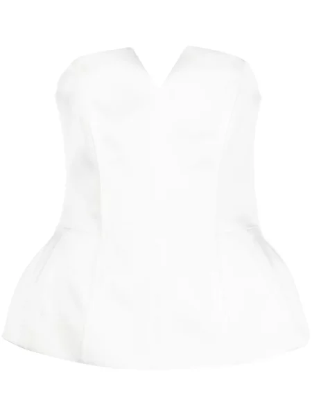 Cu peplum top V:pm Atelier din satin alb