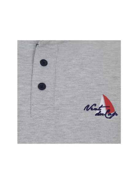 Polo majica Vent Du Cap siva
