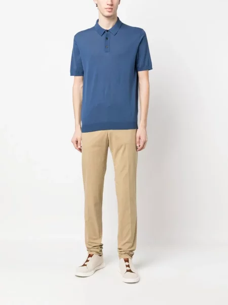 Tricou polo Roberto Collina albastru