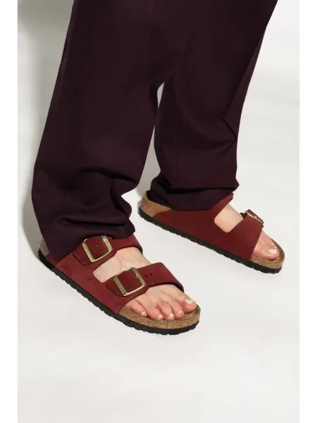 Sandale Birkenstock din piele roșu