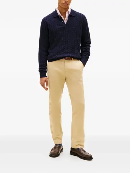 Πλεκτό polo Tommy Hilfiger μπλε