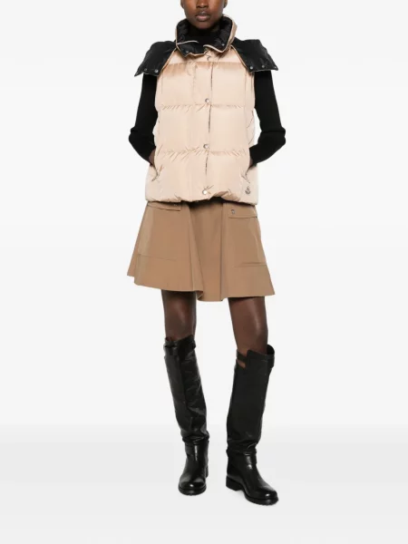 Fusta mini Moncler cu cordon maro