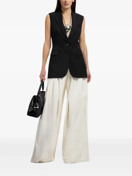 Pantaloni Ralph Lauren Collection plisate cu picior lat