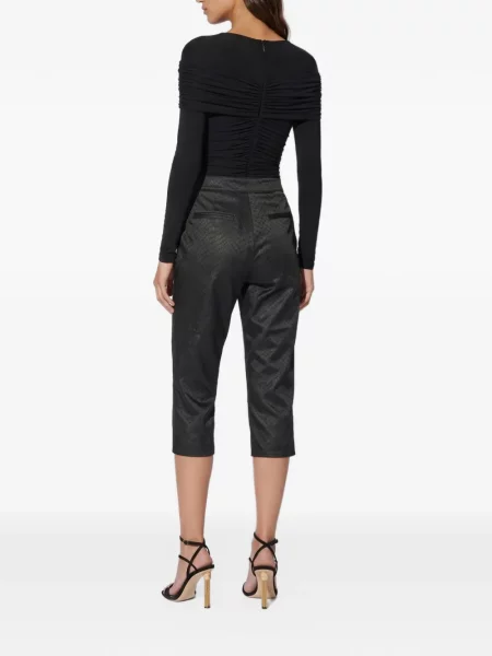 Tafta pantaloni Elisabetta Franchi negru