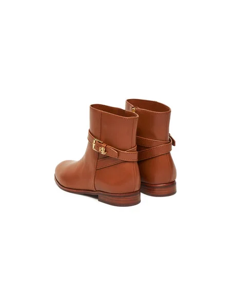 Lauren Ralph Lauren Členkové čižmy koňaková hnedá