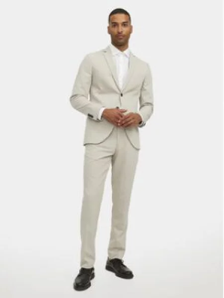 Jack&Jones Oblek Franco Écru Super Slim Fit