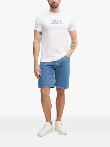 Tricou Karl Lagerfeld cu autograf alb