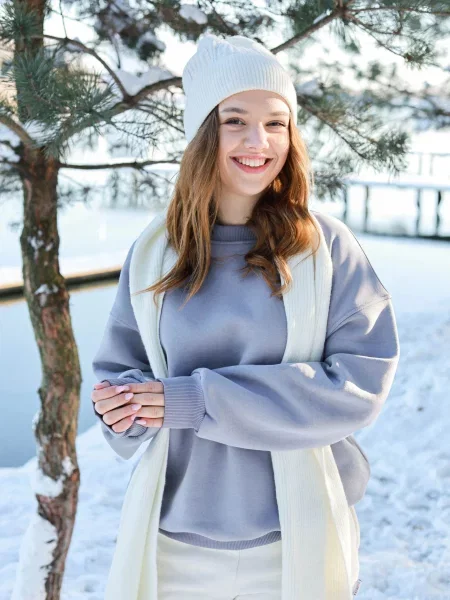 Світшот KAZKOVA світло-сірий сірий