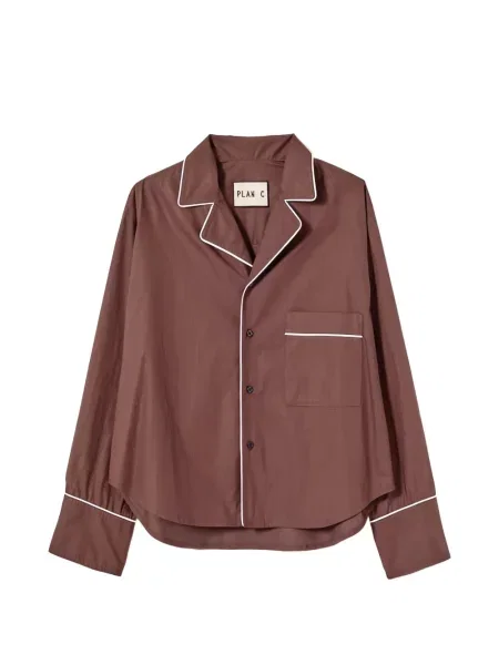 Cămașă Plan C lungă maro