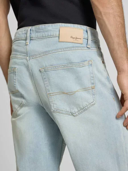 Jeansy o kroju regular fit straight z mieszanki bawełny i lyocellu model CASH' Pepe Jeans