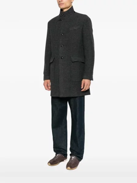 Palton Fay cu model herringbone gri