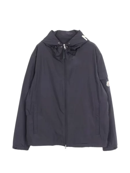 Geacă Moncler cu glugă albastru