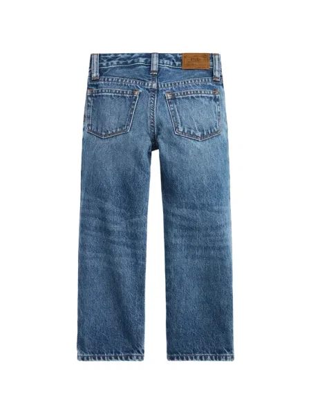 Jeansy straight leg dziecięce Polo Ralph Lauren niebieskie