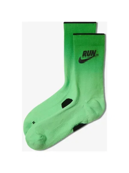 Skarpetki nike run midweight nike neon 1 para S zielony