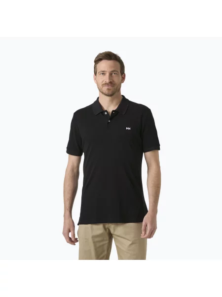 Tricou polo pentru bărbați Helly Hansen Elba Fitted Polo black negru