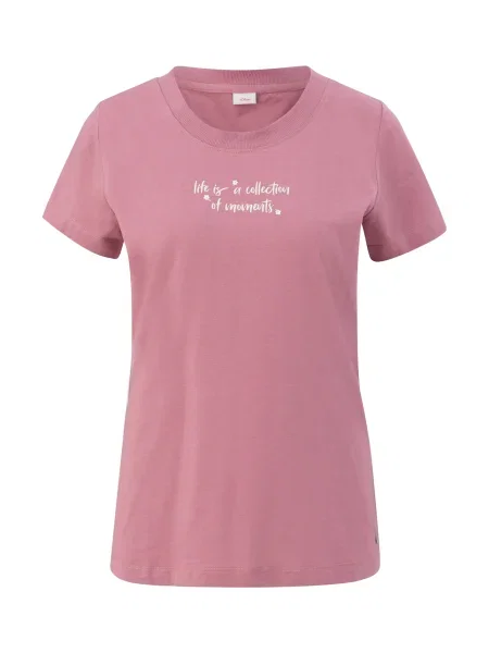 S.Oliver Bluză de noapte roz pal alb