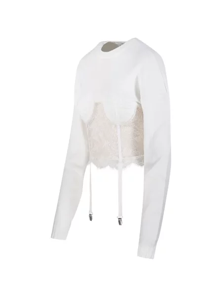 Top Giuseppe Di Morabito tricotate alb