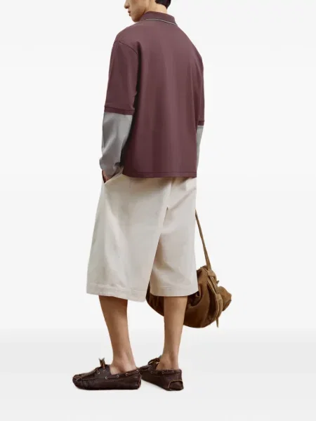 Lung tricou polo Croquis violet