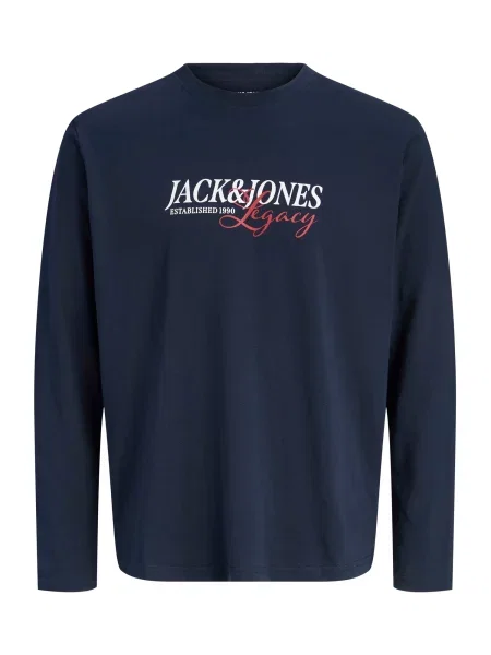 Jack & Jones Junior Tricou JJ Jade bleumarin / roșu intens alb