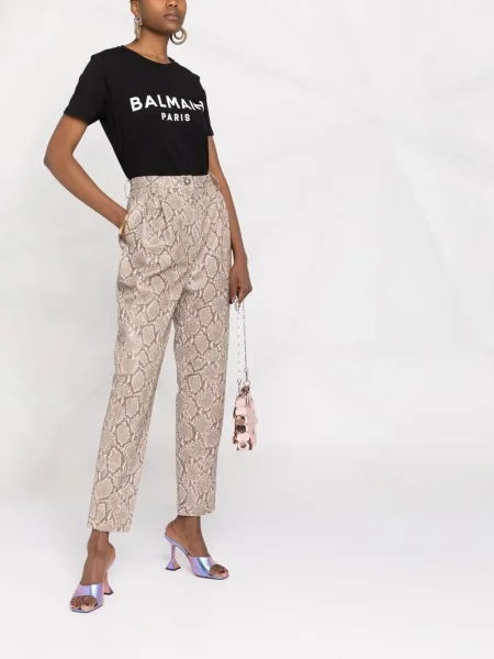 Тениска Balmain с принт черно
