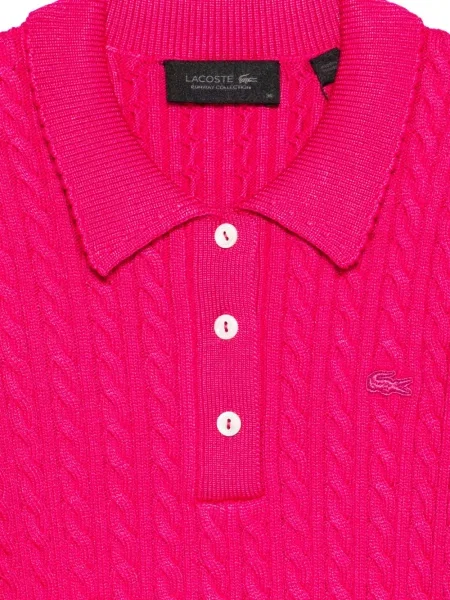 Polo Lacoste tricotate roz