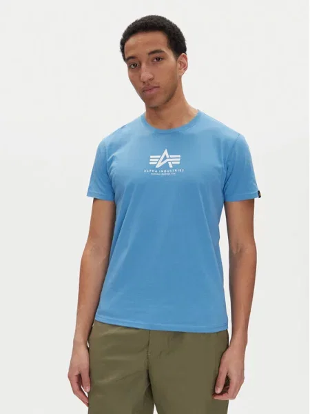 Alpha Industries T-Shirt Basic niebieski