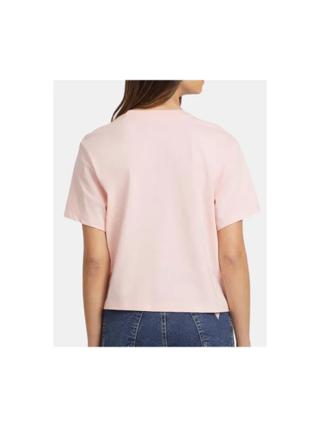 Tricou Guess Jeans scurt roz