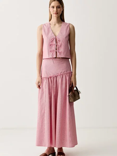 United Colors of Benetton bluza z bombažem roza