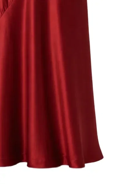 Rochie maxi Danamé evazată roșu