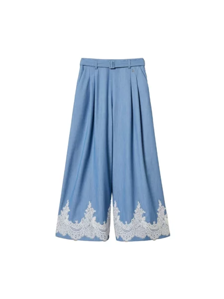 Szerokie jeansy Twinset niebieskie