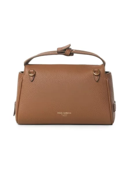 Torebka Dolce And Gabbana skórzana brązowa
