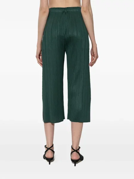 Pantaloni Pleats Please Issey Miyake verde