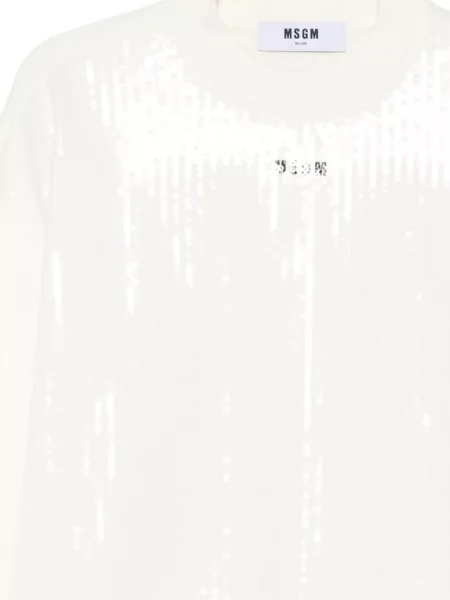 Bluza Msgm z cekinami biała