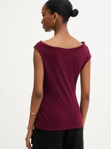 Однотонна блуза Answear.lab бордова