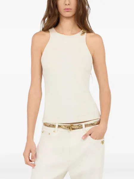 Top Roberto Cavalli bez rękawów w wężowy wzór