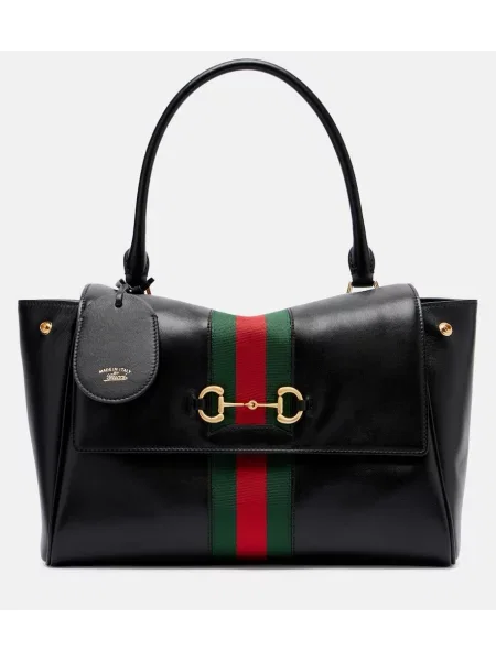 Geantă shopper Gucci din piele negru