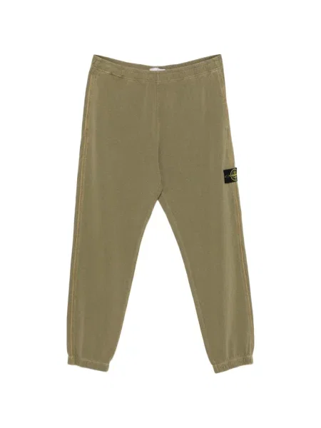 Pantaloni Stone Island cu strasuri alergare verde