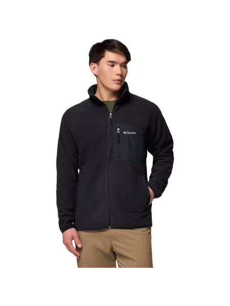 Pánska fleecová mikina Columbia Fast Trek Overlay Full Zip black čierna