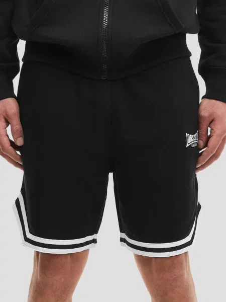 LONSDALE Nohavice Gunner Side čierna biela